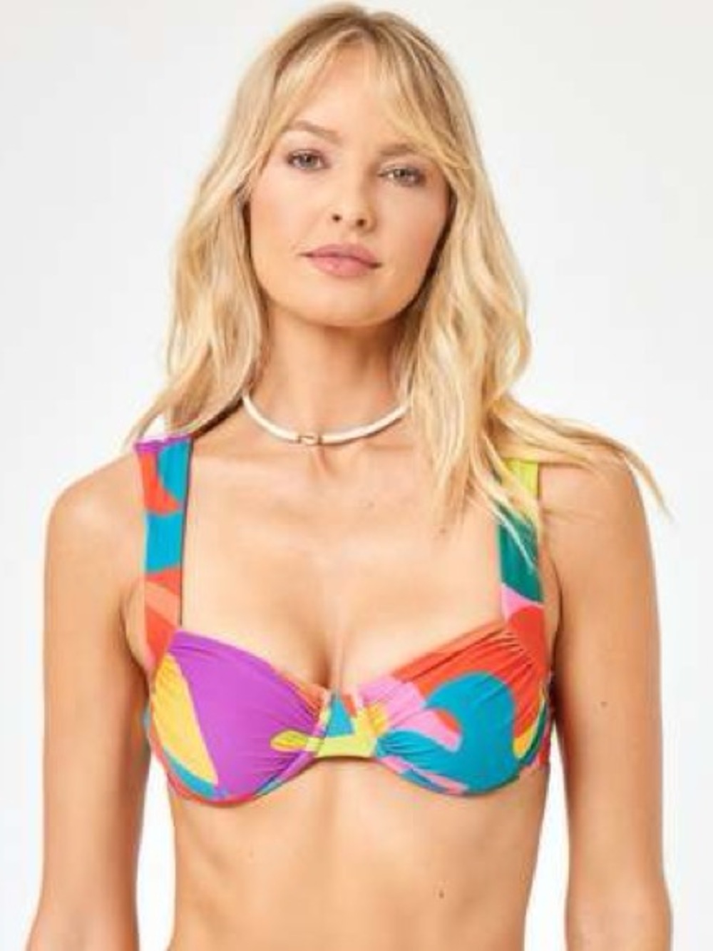 L*SPACE PRINTED STELLA BIKINI TOP COPACABANA size Large